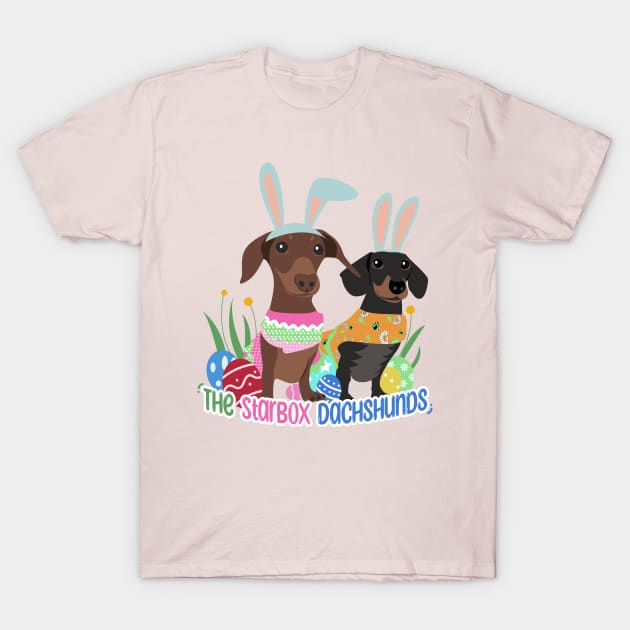 The Starbox Dachsunds Easter Edition T-Shirt by Moonpie Starbox